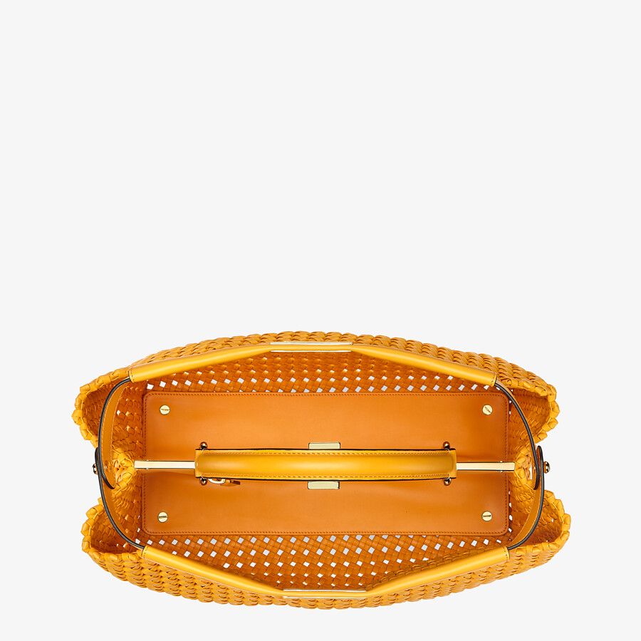 Fendi Orange Braided Leather Bag Fendi