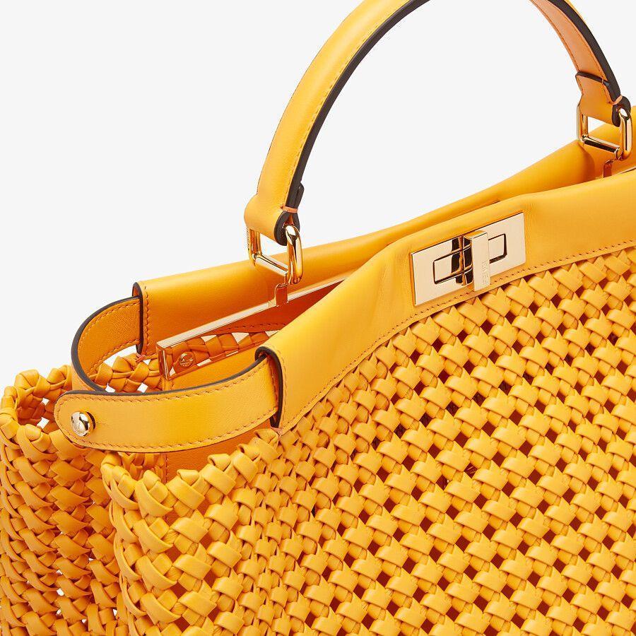 Fendi Orange Braided Leather Bag Fendi