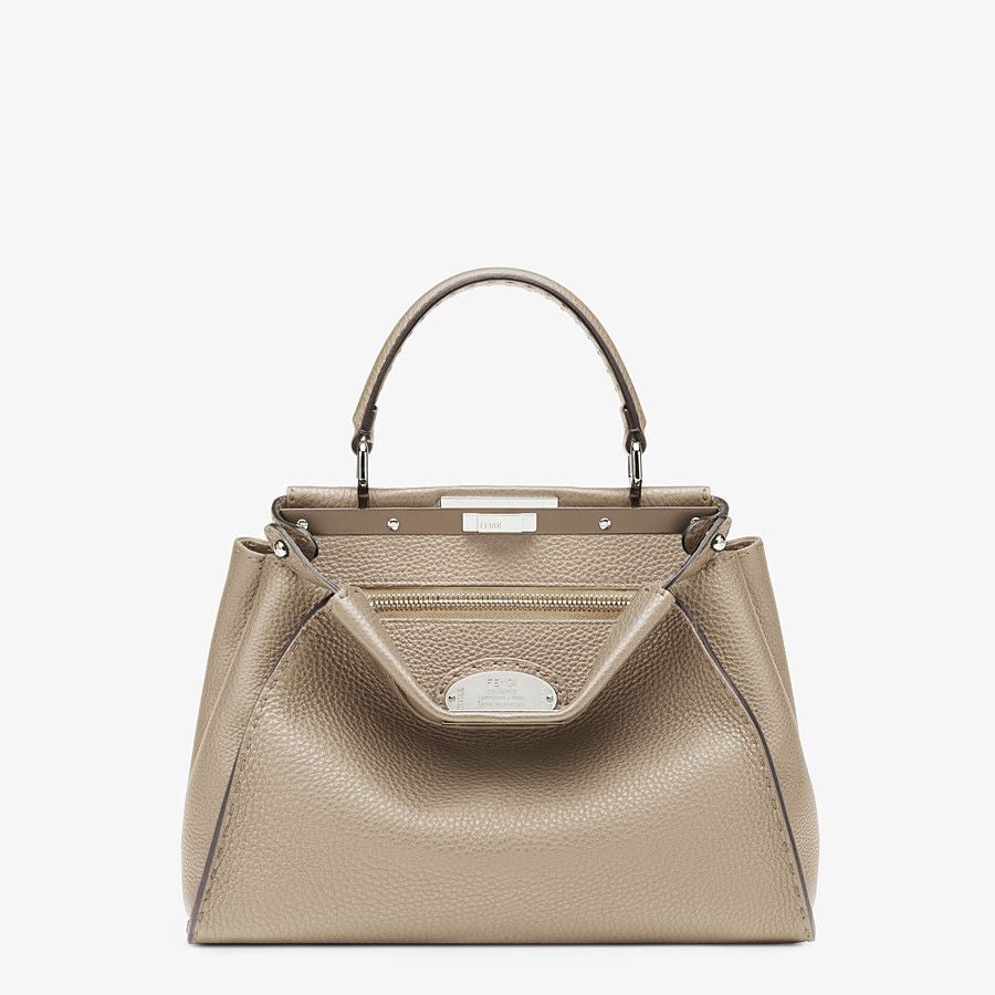 Fendi Beige Cuoio Romano Leather Bag Fendi