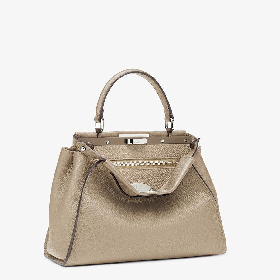Fendi Beige Cuoio Romano Leather Bag Fendi