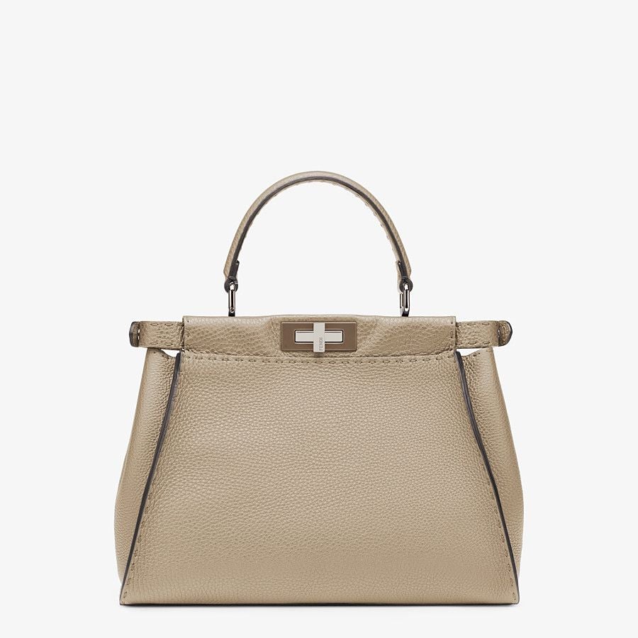 Fendi Beige Cuoio Romano Leather Bag Fendi