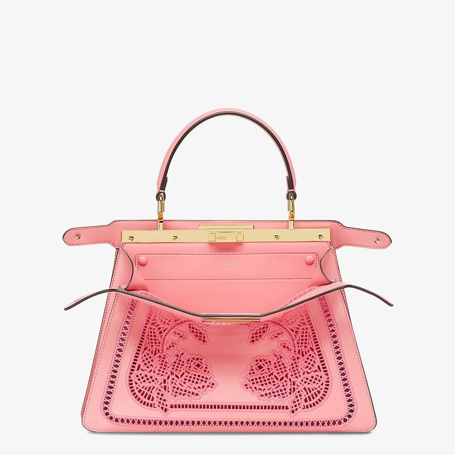 Fendi Medium Leather Bag With Embroidery Fendi