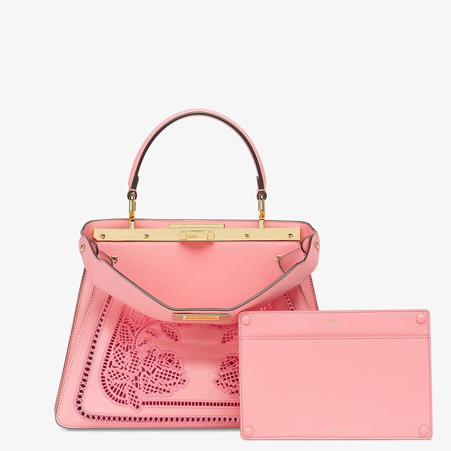 Fendi Medium Leather Bag With Embroidery Fendi