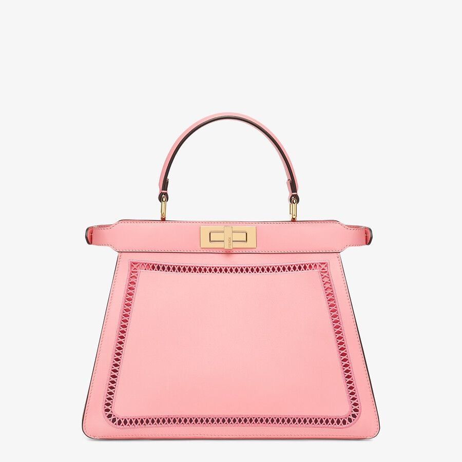 Fendi Medium Leather Bag With Embroidery Fendi