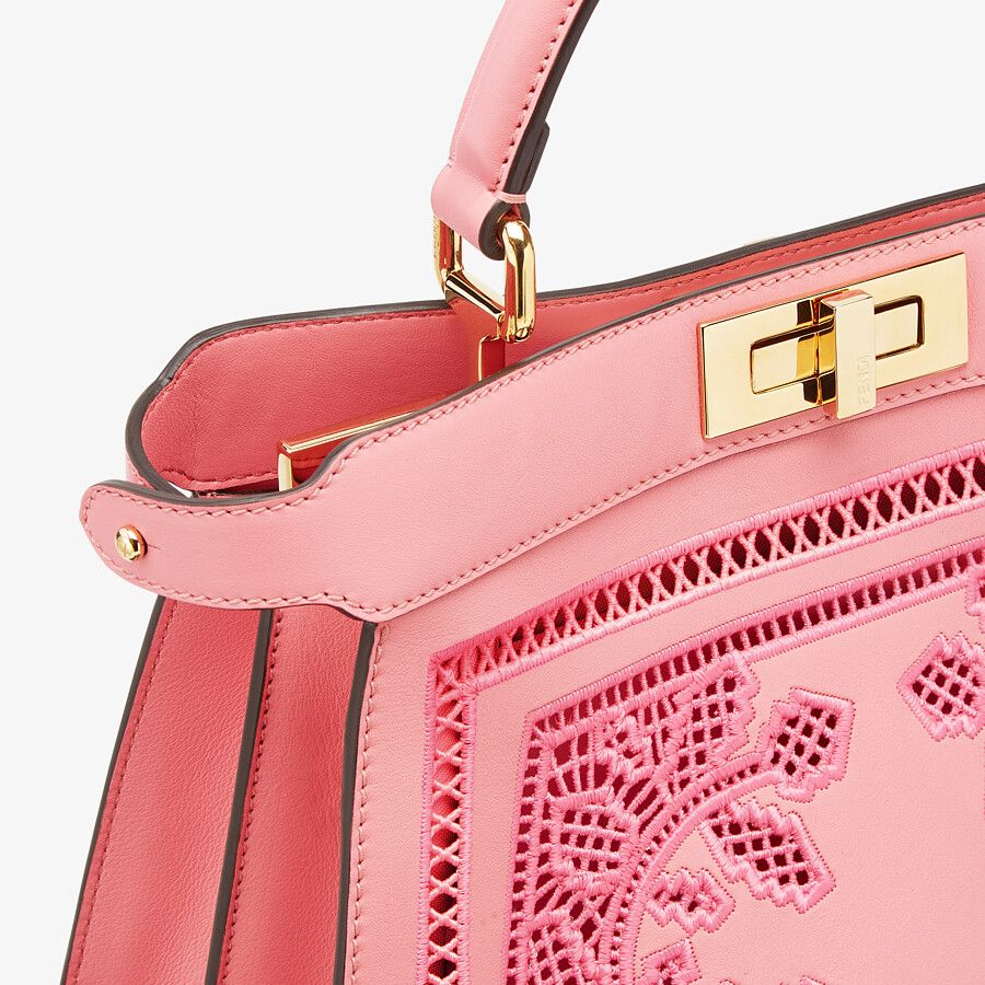 Fendi Medium Leather Bag With Embroidery Fendi