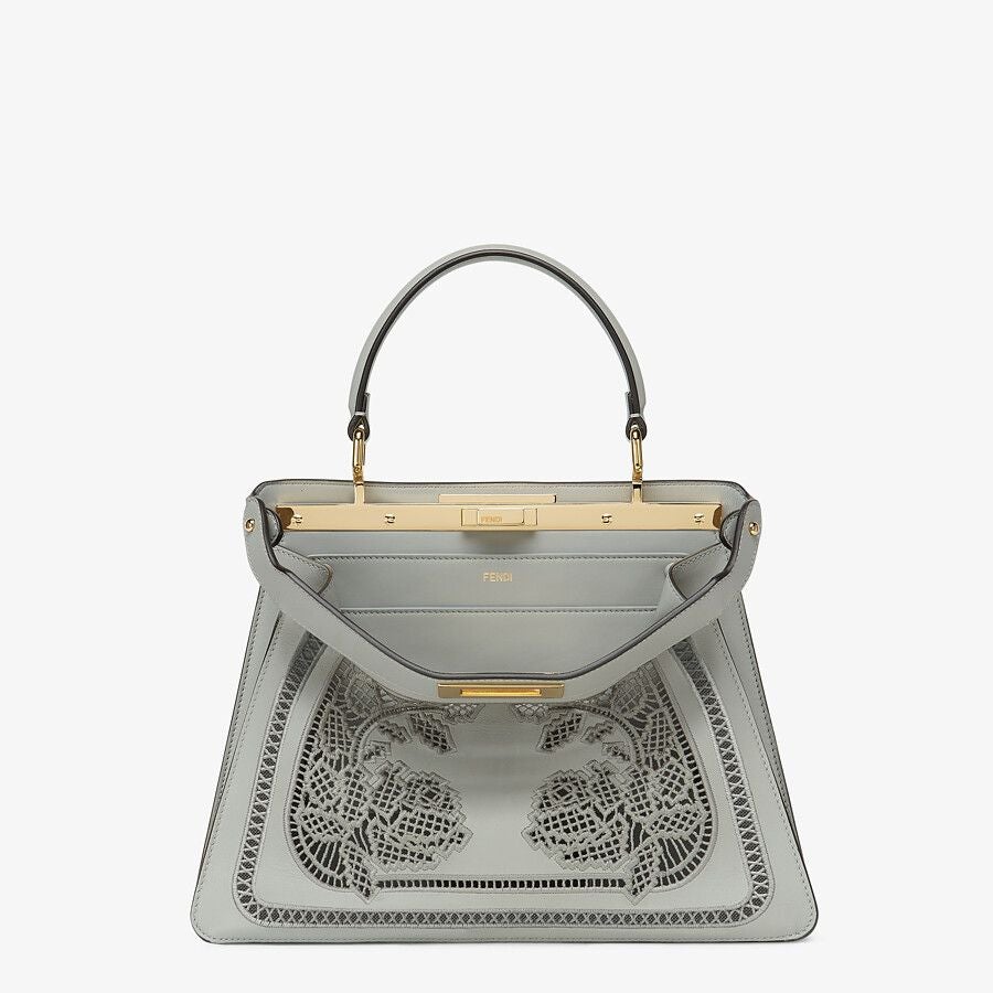 Fendi Medium Leather Bag With Embroidery Fendi