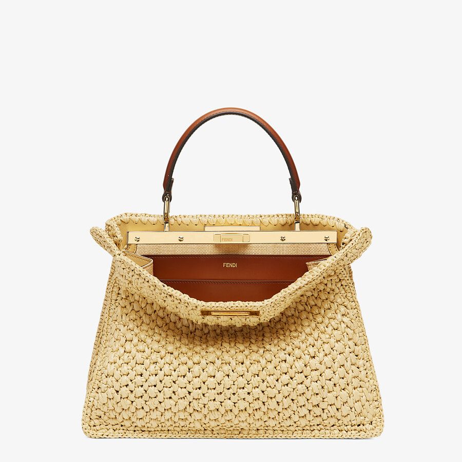 Fendi Medium Woven Straw Bag Fendi
