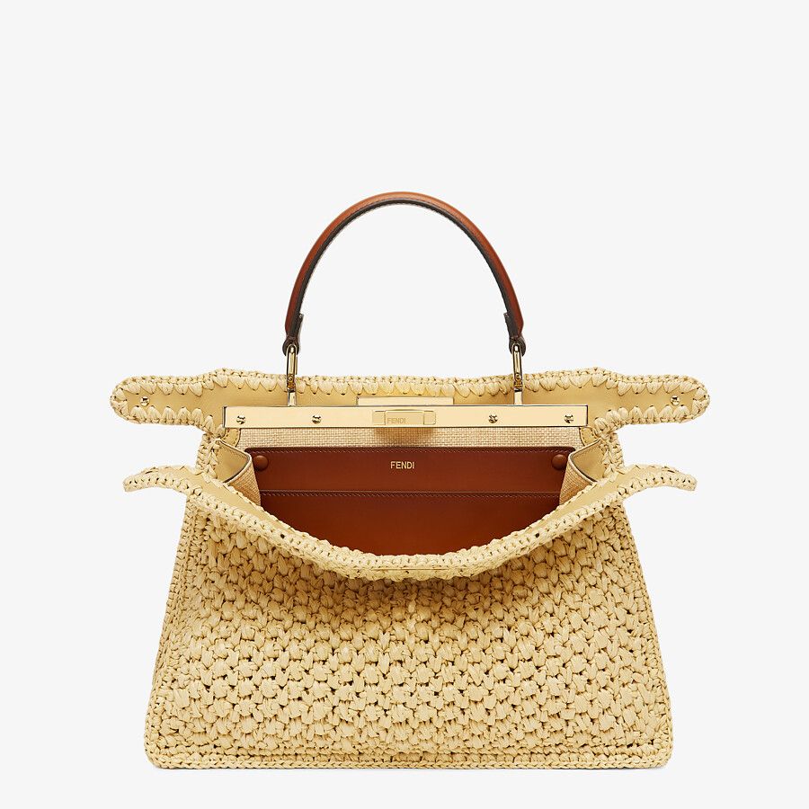 Fendi Medium Woven Straw Bag Fendi
