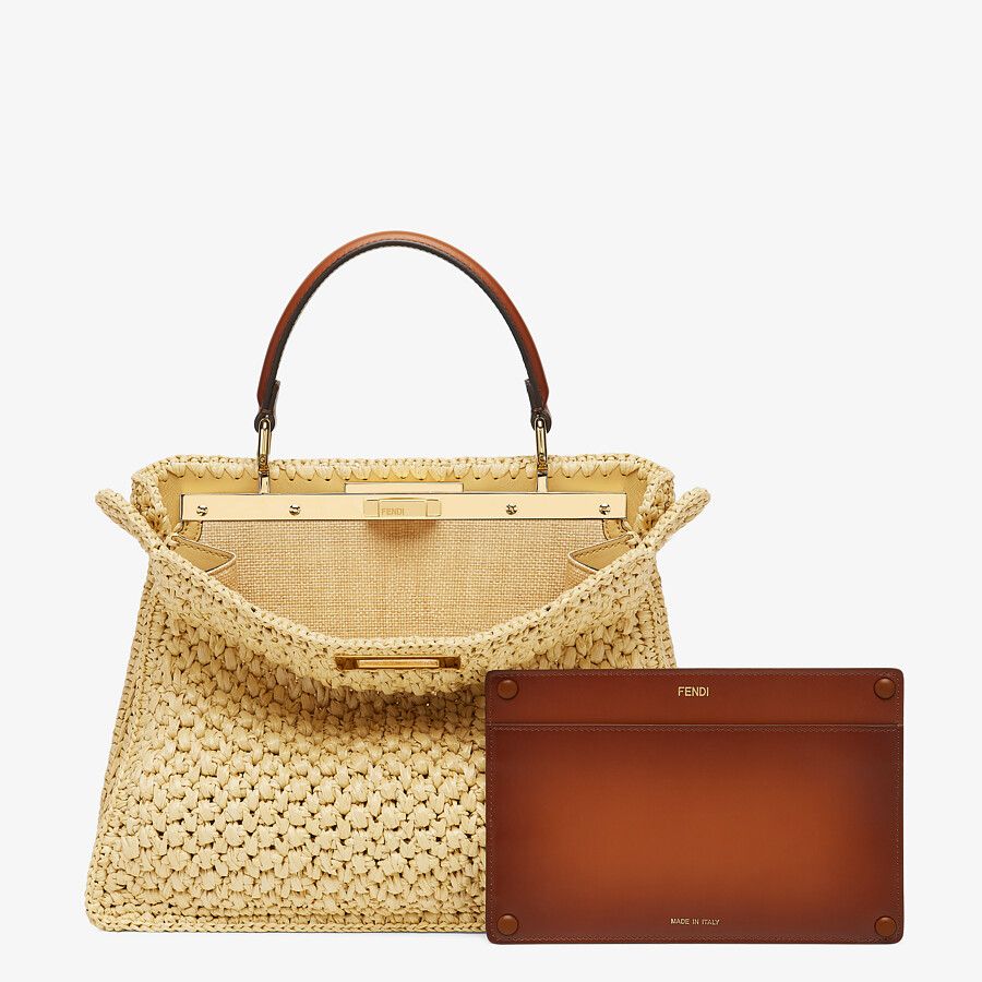 Fendi Medium Woven Straw Bag Fendi