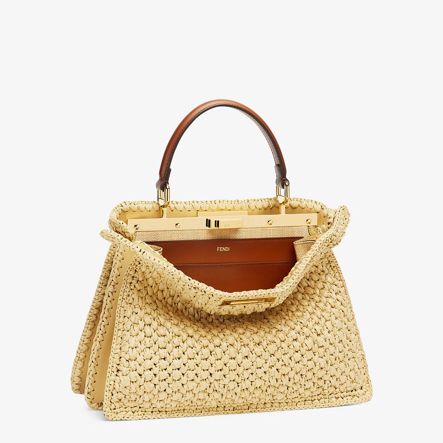 Fendi Medium Woven Straw Bag Fendi