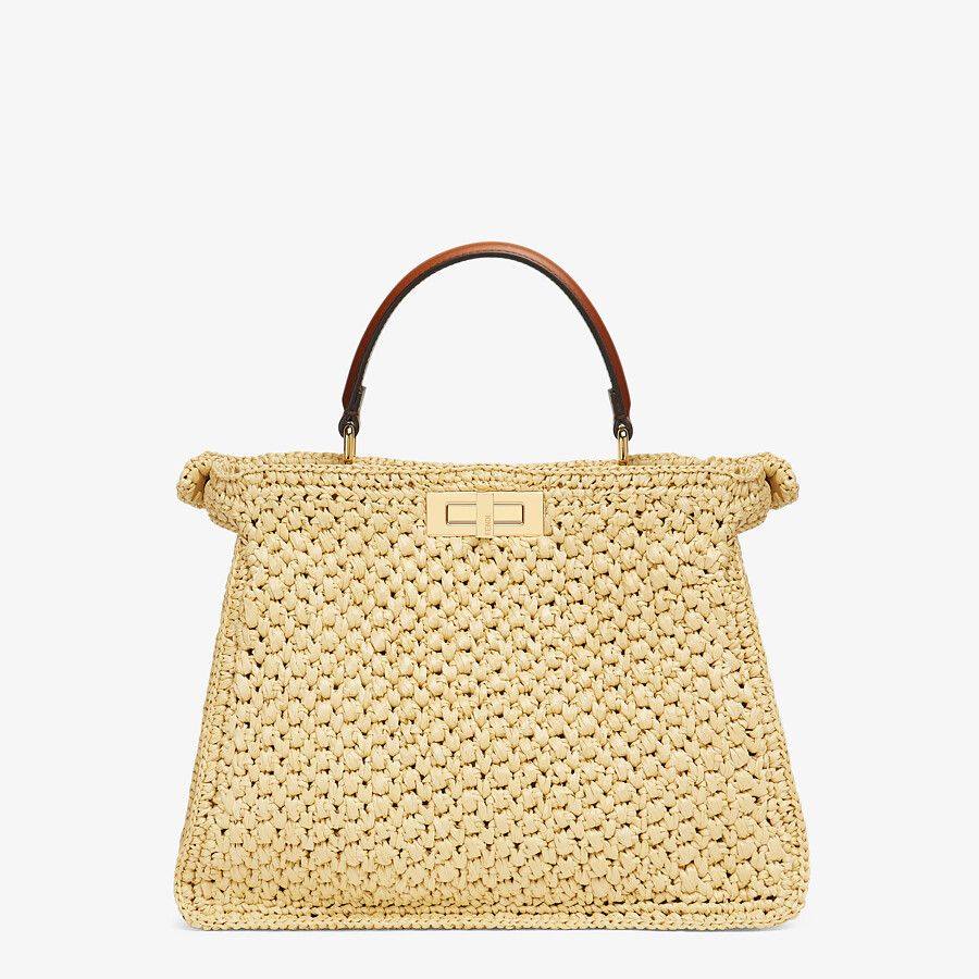 Fendi Medium Woven Straw Bag Fendi
