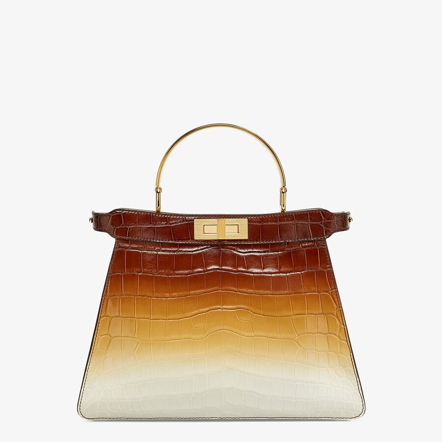 Fendi Crocodile Leather Bag in Three Color Fendi