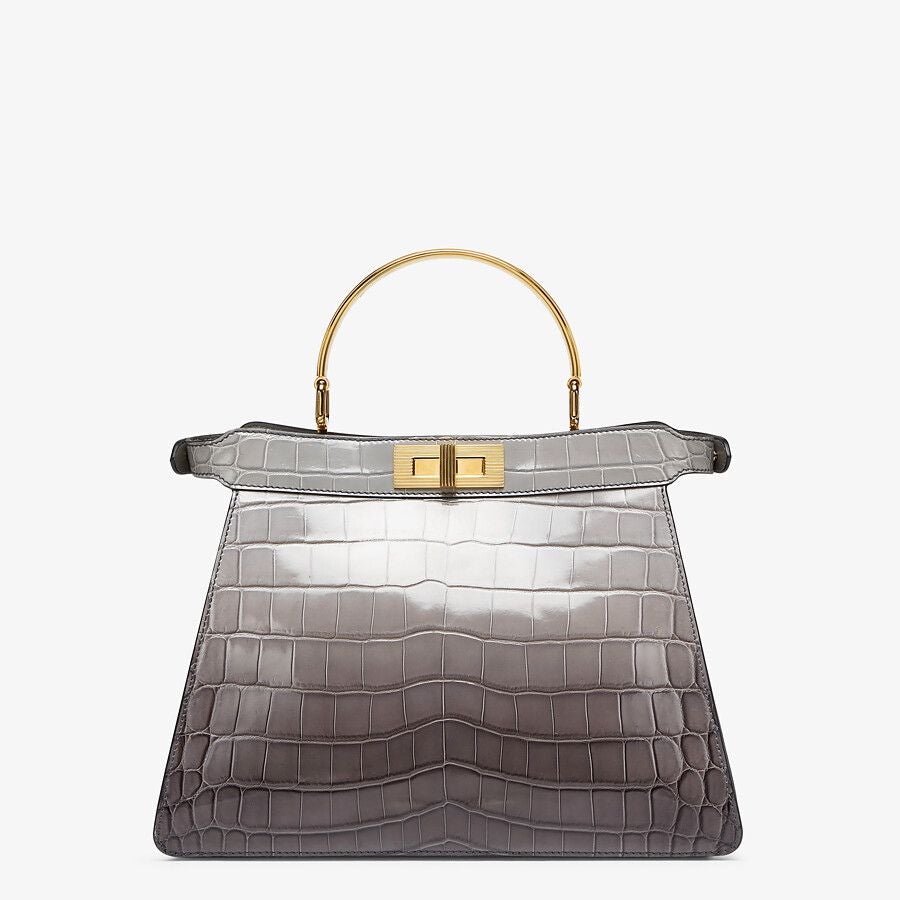 Fendi Medium Gray Crocodile Bag Fendi