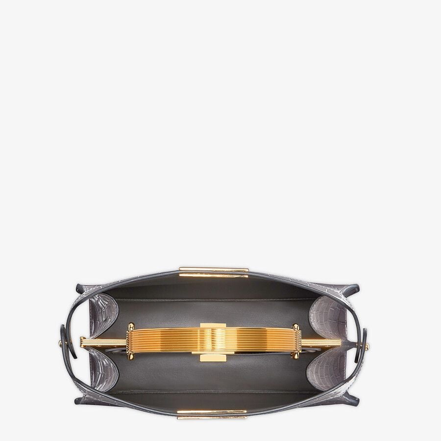 Fendi Medium Gray Crocodile Bag Fendi