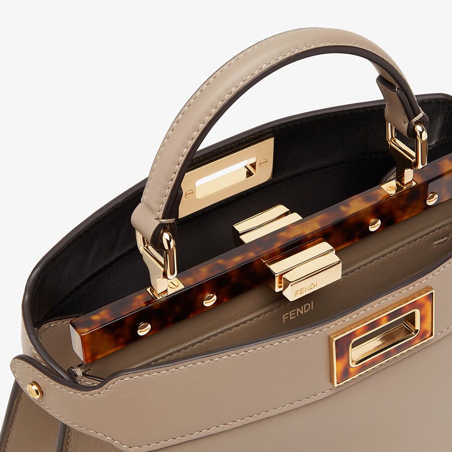 Fendi Small Dove Gray Leather Bag Fendi