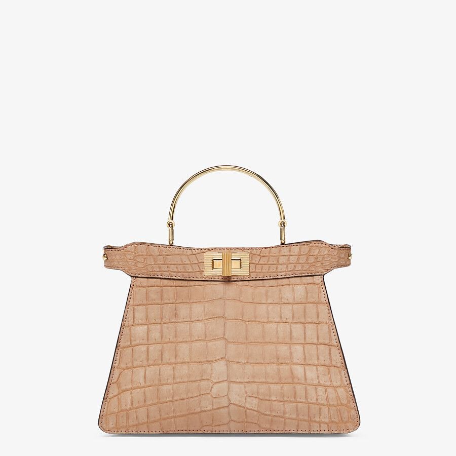 Fendi Small Beige Crocodile Bag Fendi
