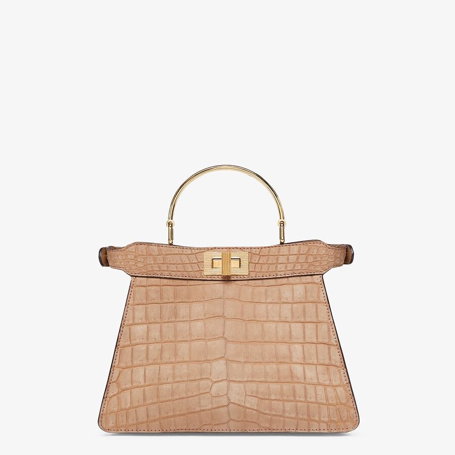 Fendi Small Beige Crocodile Bag Fendi