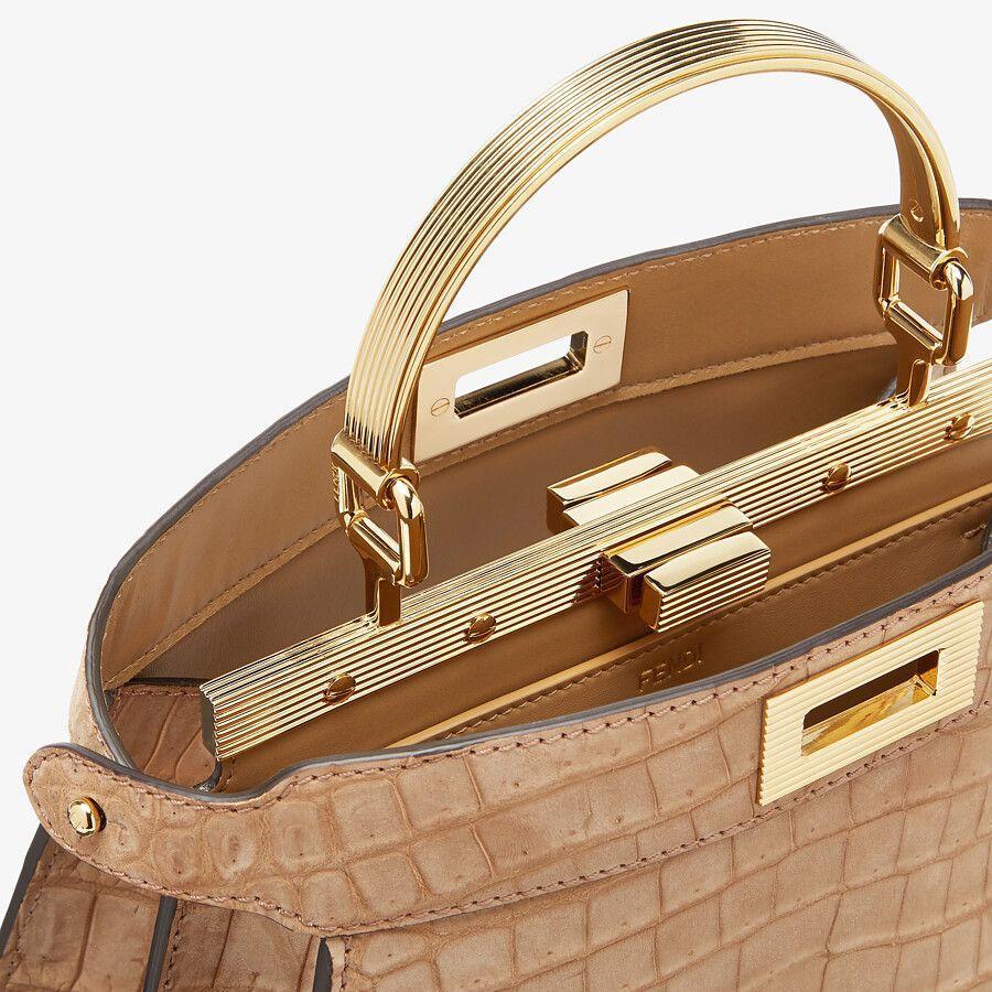 Fendi Small Beige Crocodile Bag Fendi