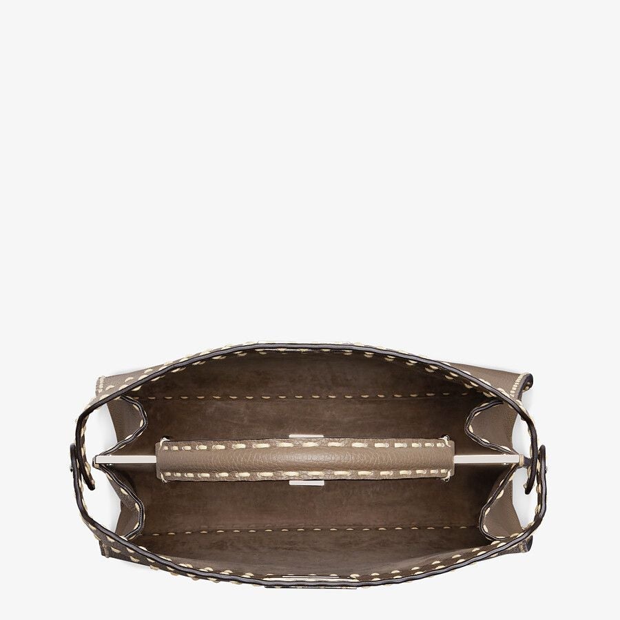 Fendi Large Gray Leather Bag Fendi