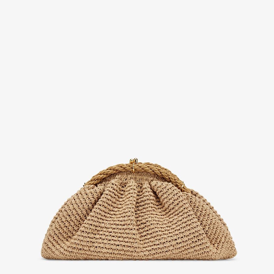 Fendi Beige Cotton-crochet Pochette Fendi