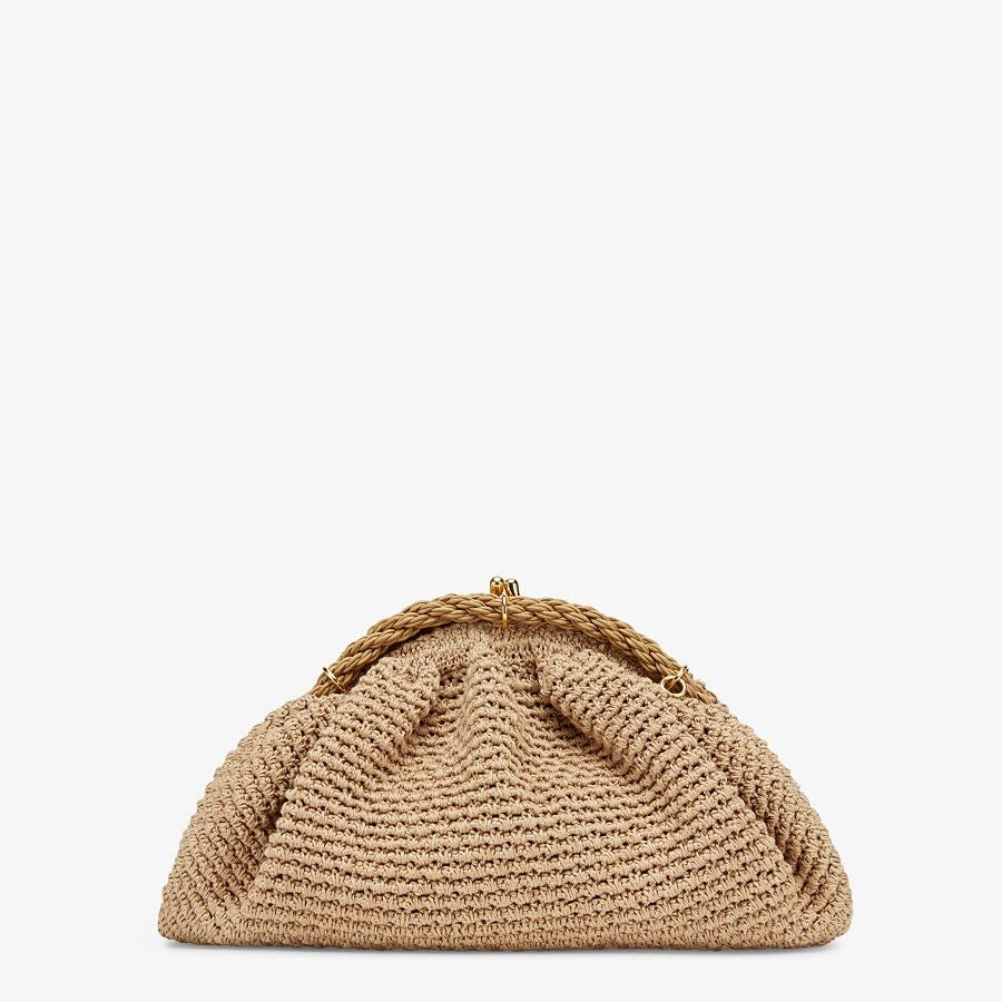 Fendi Beige Cotton-crochet Pochette Fendi