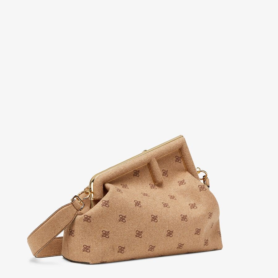 Fendi Flannel Bag With Embroidery Fendi