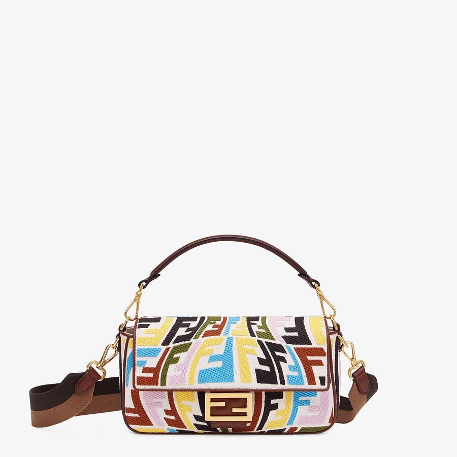 Fendi Multicolor Embroidered Canvas Bag Fendi