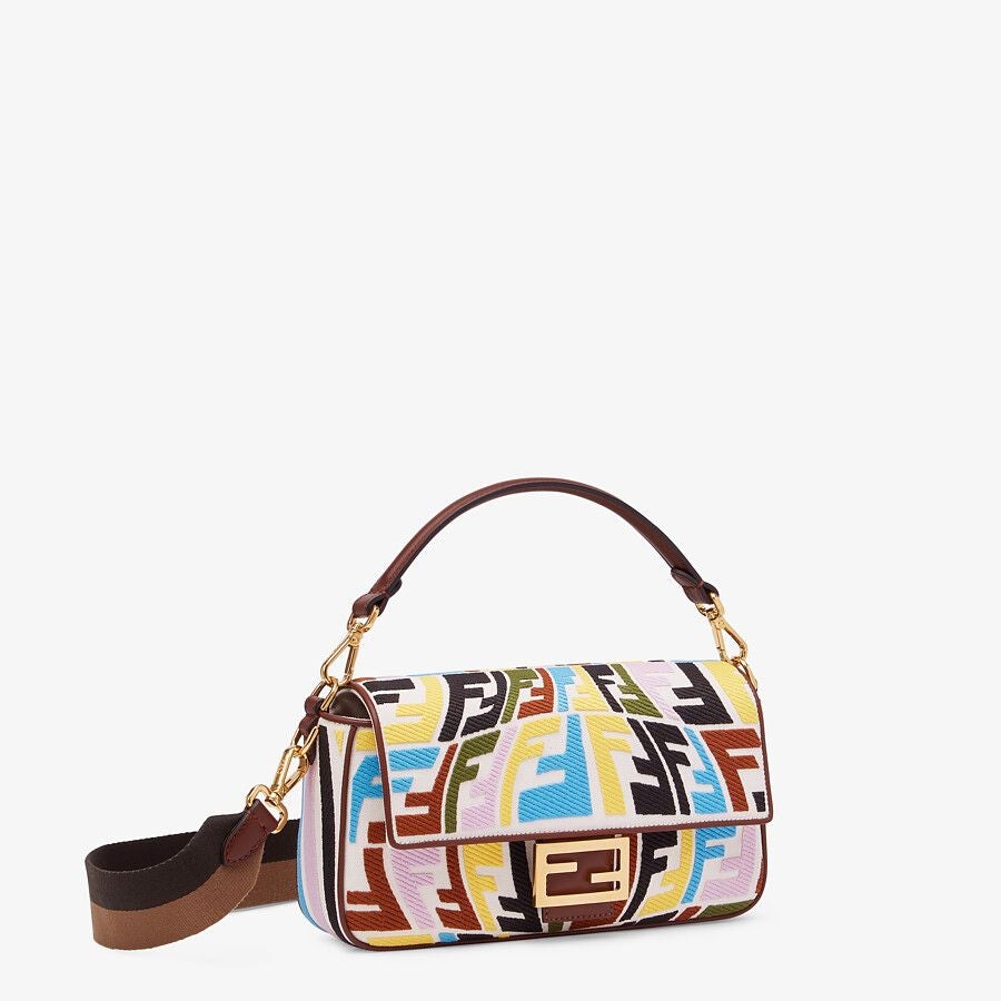 Fendi Multicolor Embroidered Canvas Bag Fendi