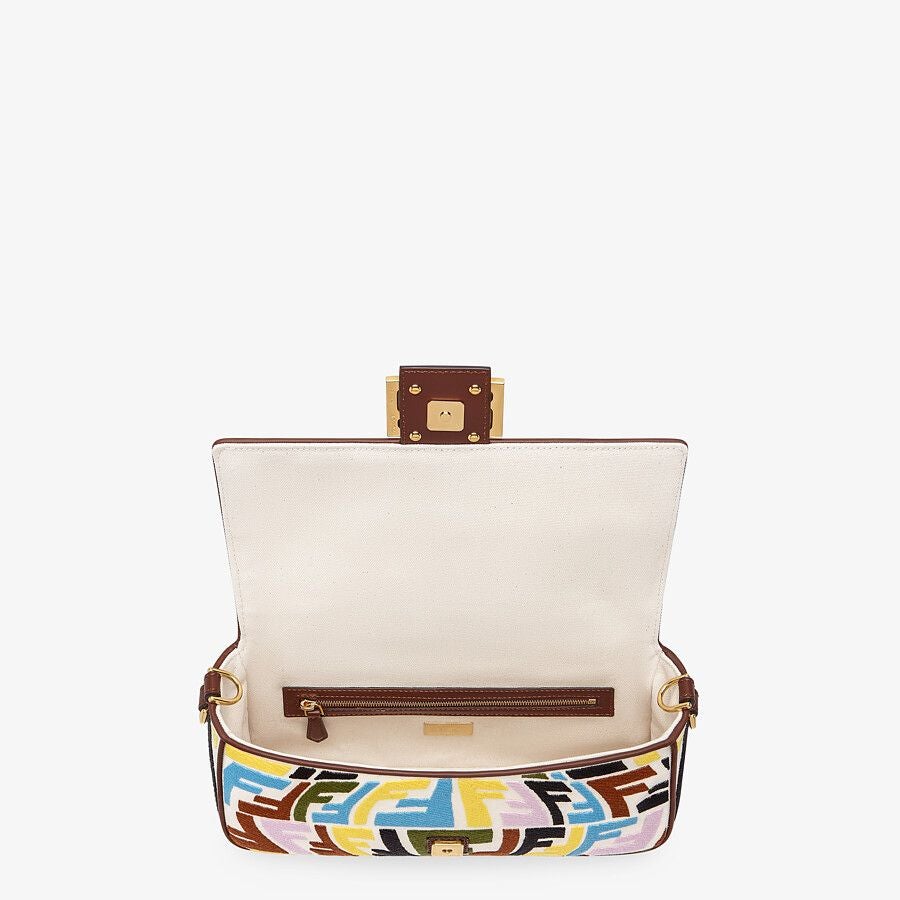 Fendi Multicolor Embroidered Canvas Bag Fendi