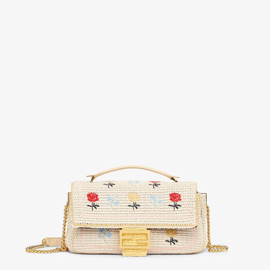 Fendi Embroidered Cotton Bag Fendi