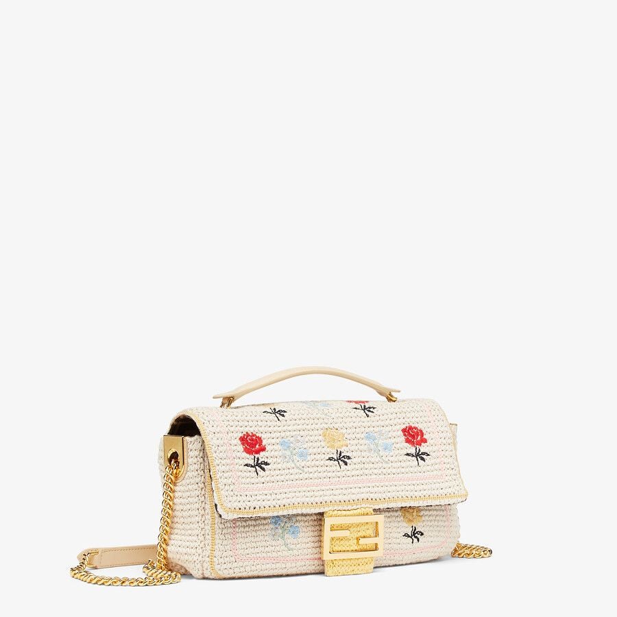 Fendi Embroidered Cotton Bag Fendi