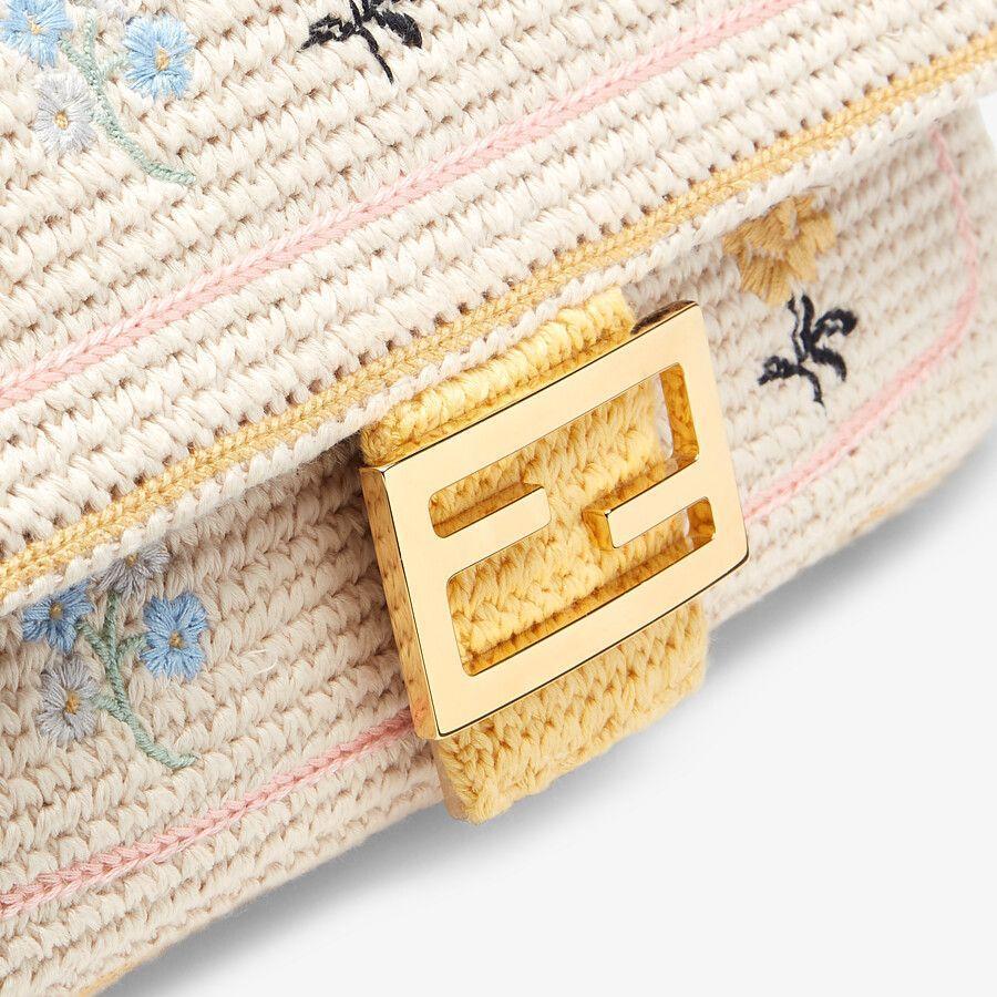 Fendi Embroidered Cotton Bag Fendi