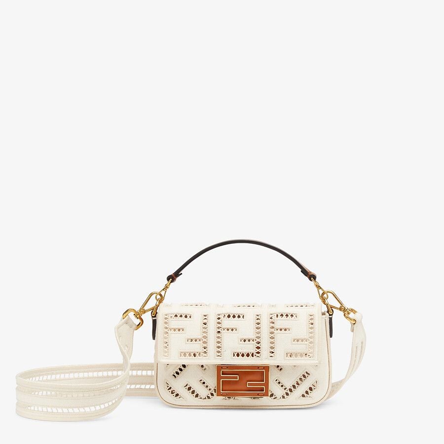 Fendi Mini Canvas Bag With Embroidery Fendi