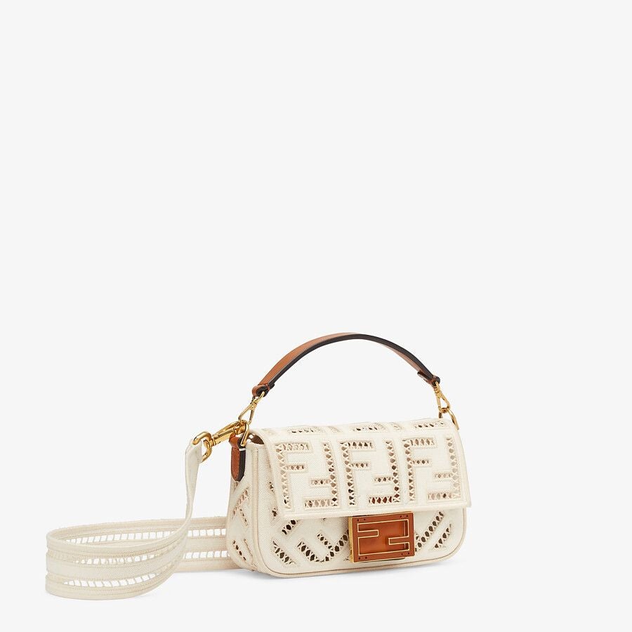 Fendi Mini Canvas Bag With Embroidery Fendi