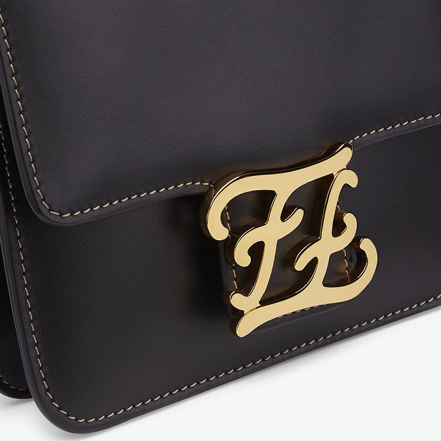 Fendi Karligraphy Black Leather Bag Fendi