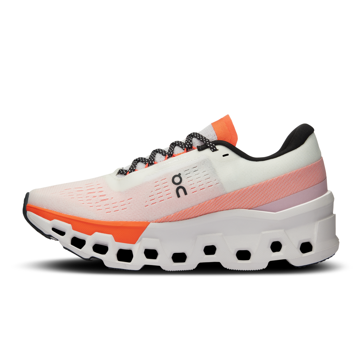 On Running Women's Cloudmonster 2 Shoes - White / Flame On Running