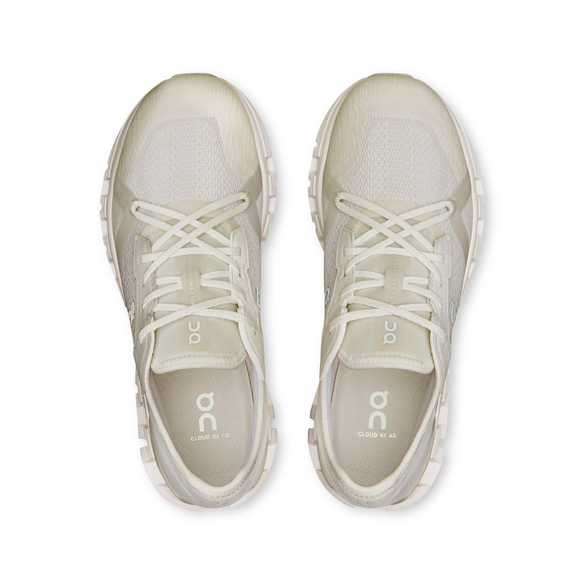 On Running Women's Cloud X 4 Ad Shoes - White / Wolf On Running