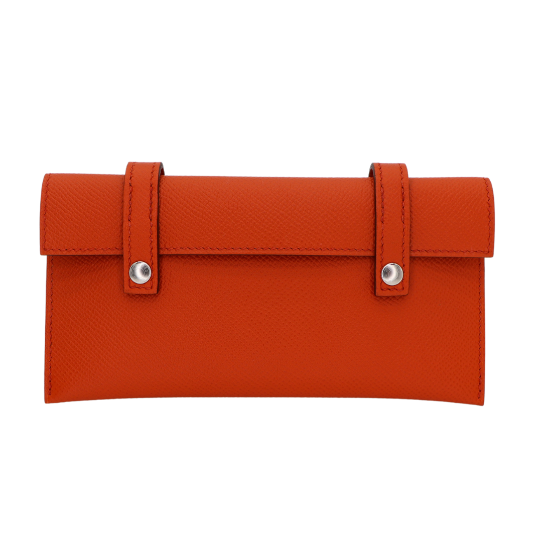 Hermès Kelly Doll Picto Celeste Epsom Leather Palladium Hardware Crowned Bag