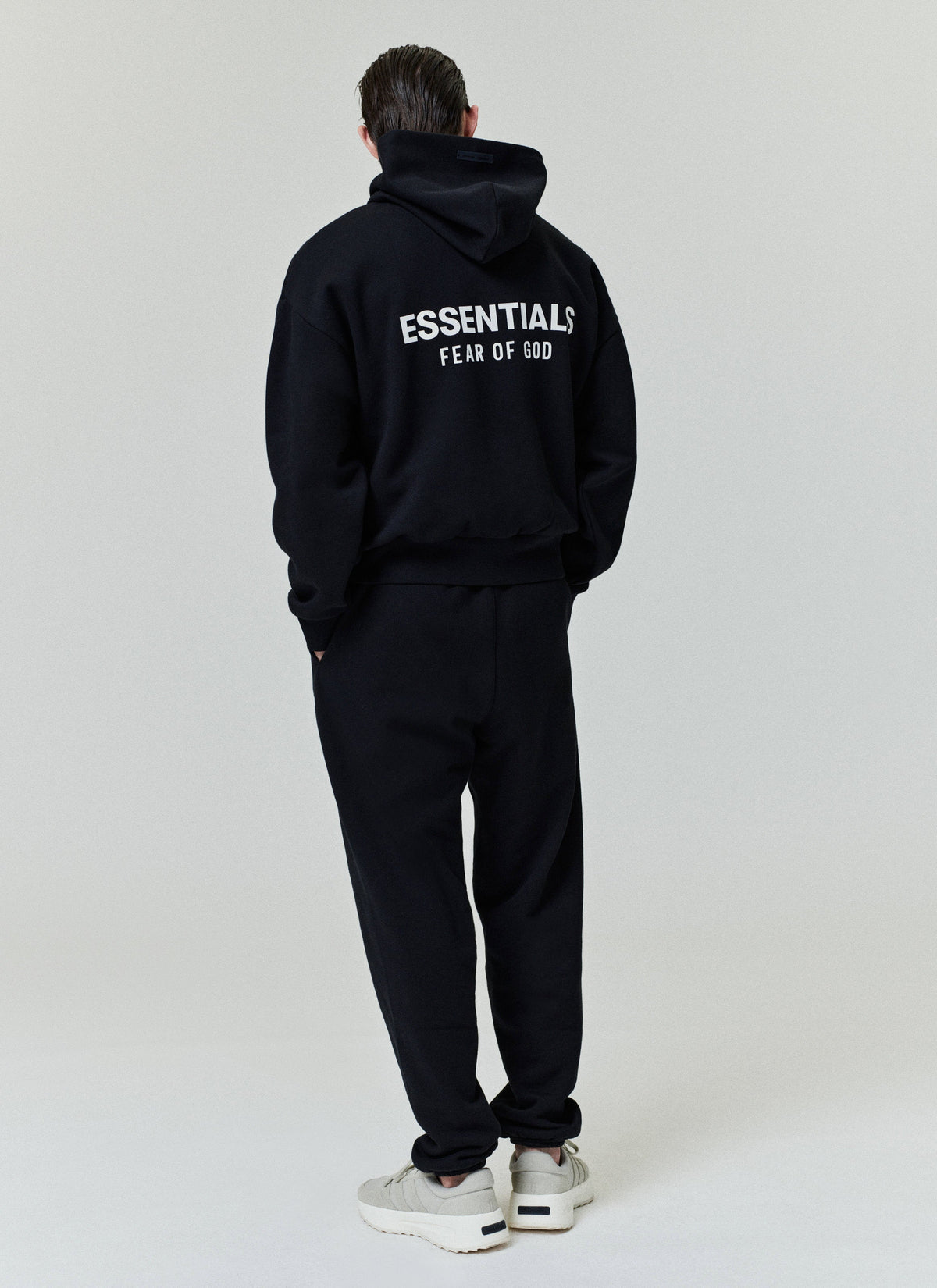 Fear of God Essentials Classic Core Fleece Hoodie Black BagAg