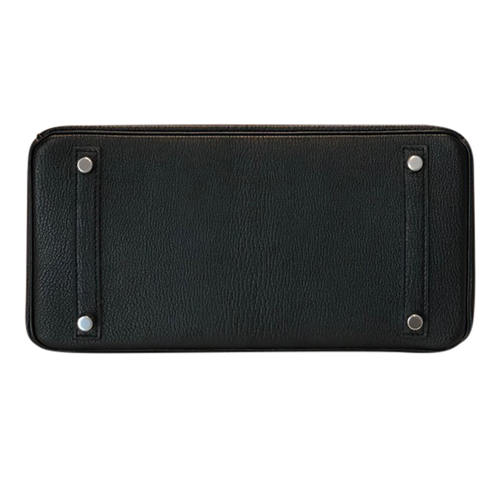 Hermès Birkin 30 Special Order Black/Gris Chevre PHW Crowned Bag