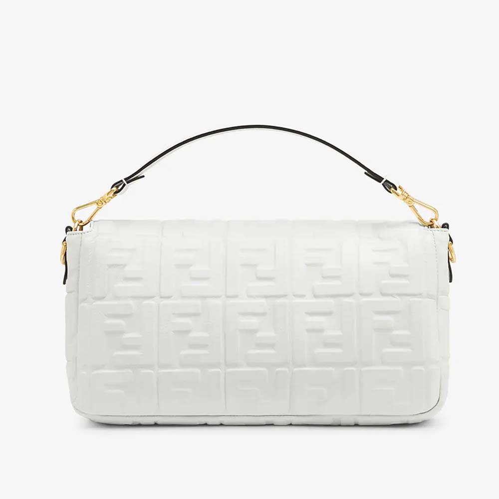BAGUETTE LARGE White Leather Bag Fendi