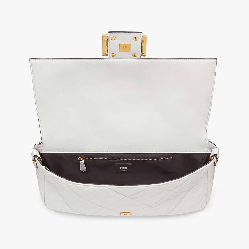 BAGUETTE LARGE White Leather Bag Fendi