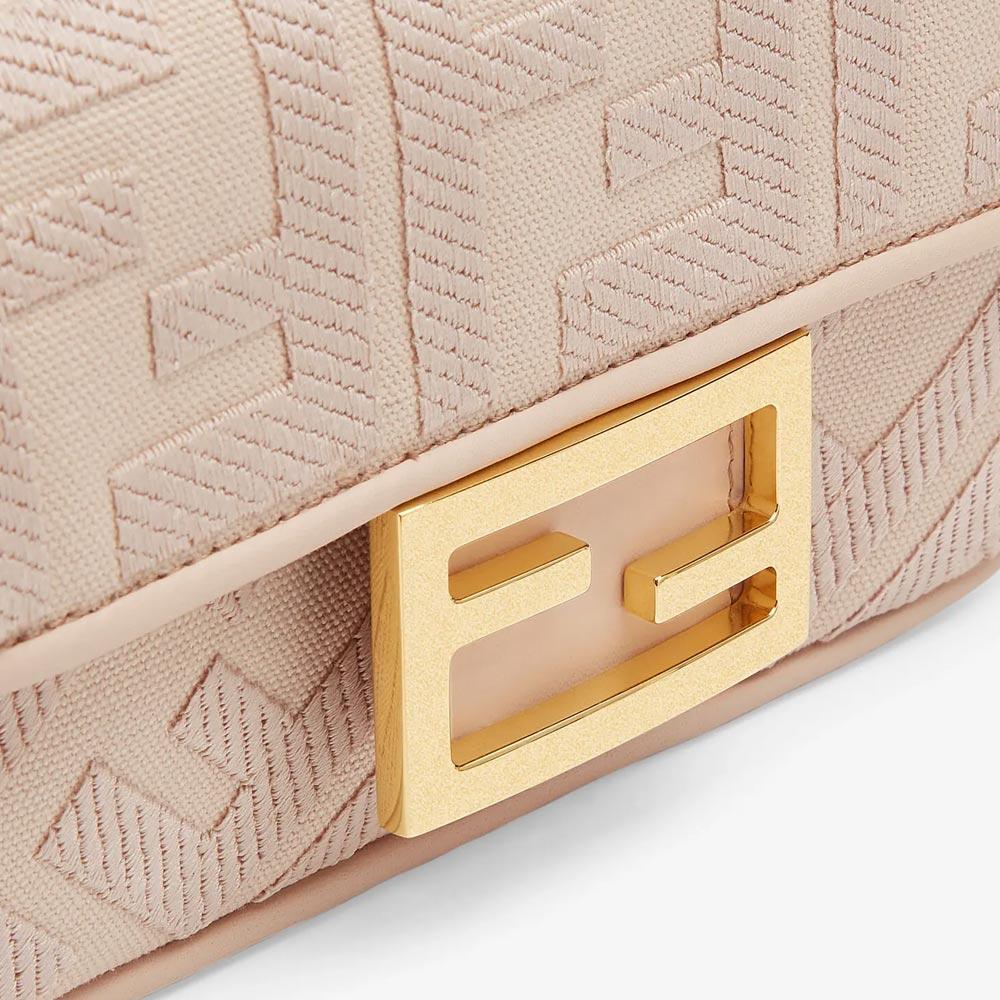 BAGUETTE Pink FF Canvas Bag Fendi