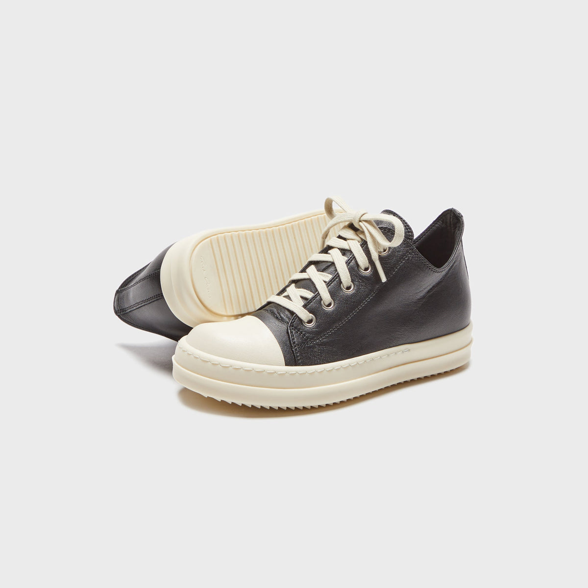 Rick Owens Kids Low Sneaks - Black / Milk Rick Owens