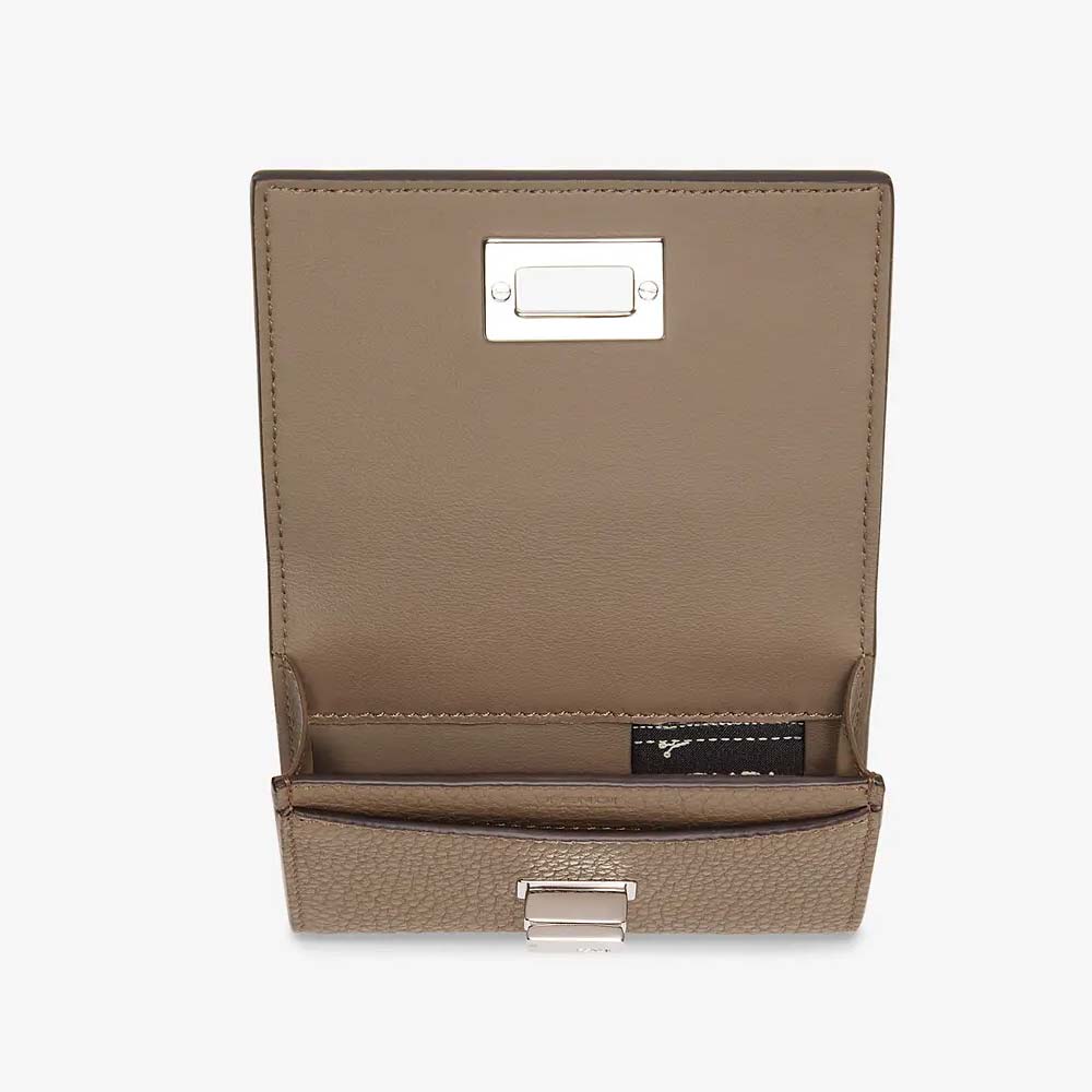 BUSINESS CARD HOLDER Beige Leather Business Card Holder Fendi