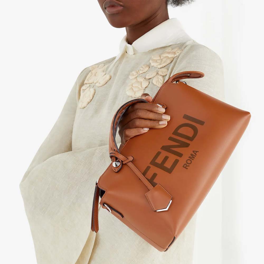 BY THE WAY MEDIUM Brown Leather Boston Bag Fendi