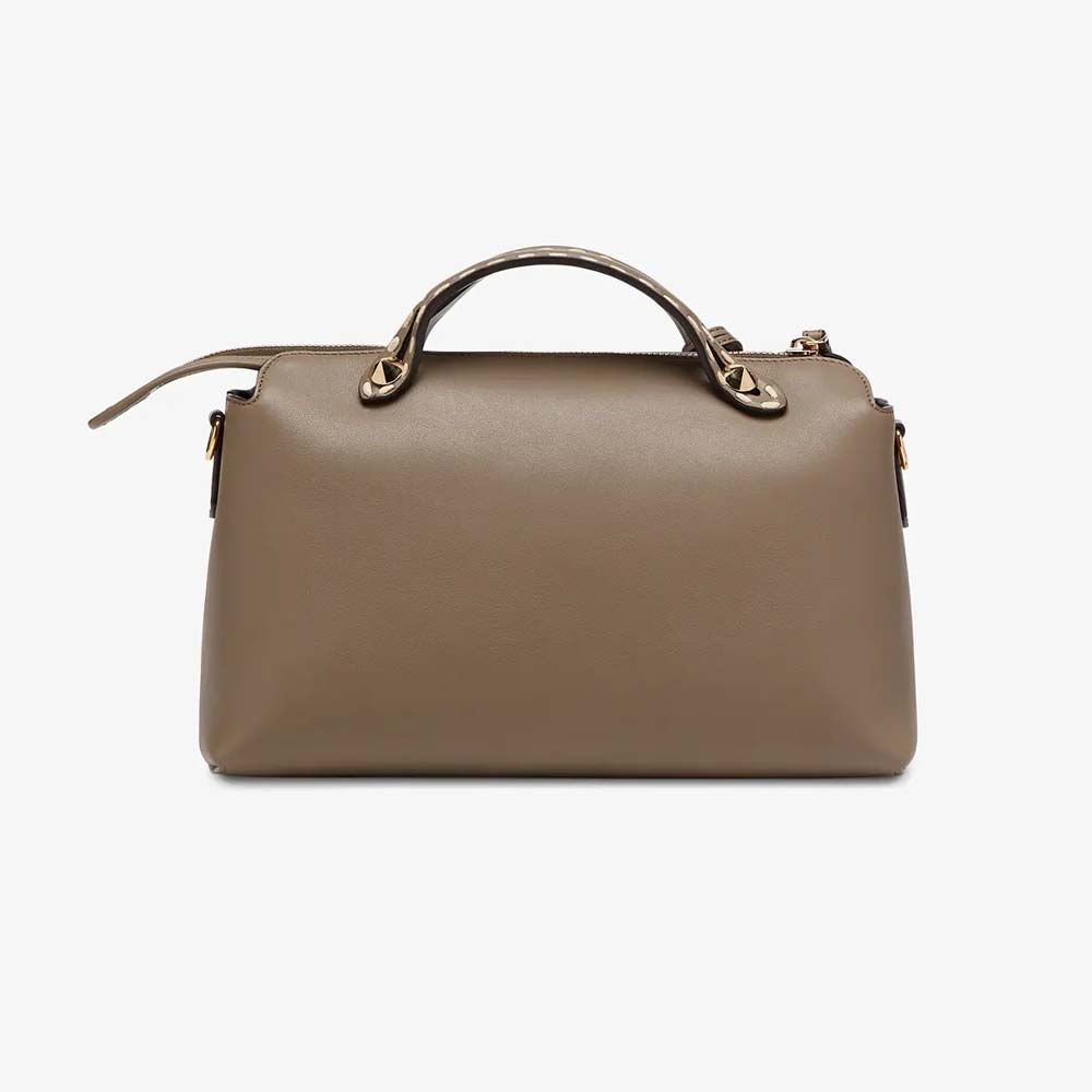 BY THE WAY MEDIUM Grey Leather and Elaphe Boston Bag Fendi