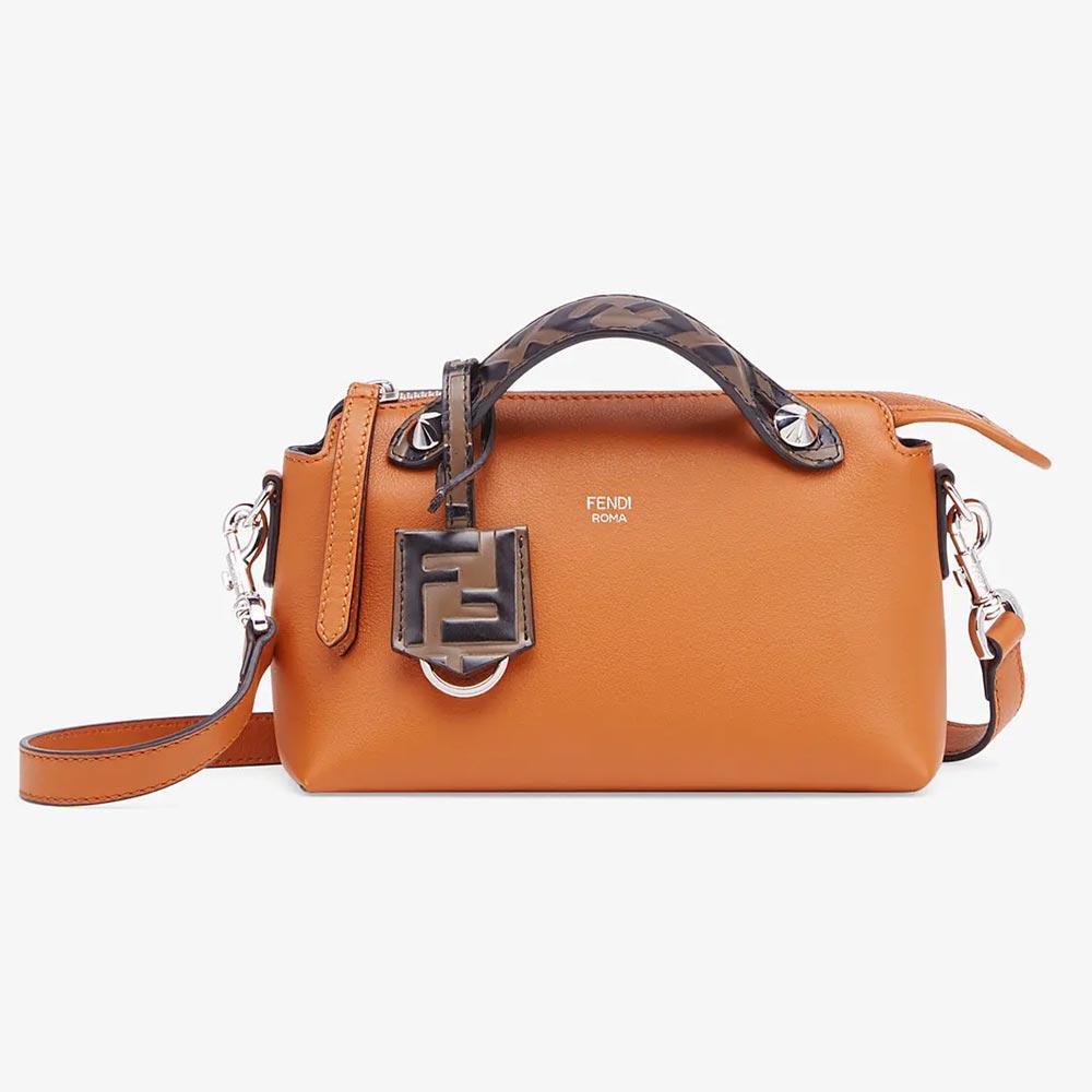BY THE WAY MINI Small Brown Leather Boston Bag Fendi