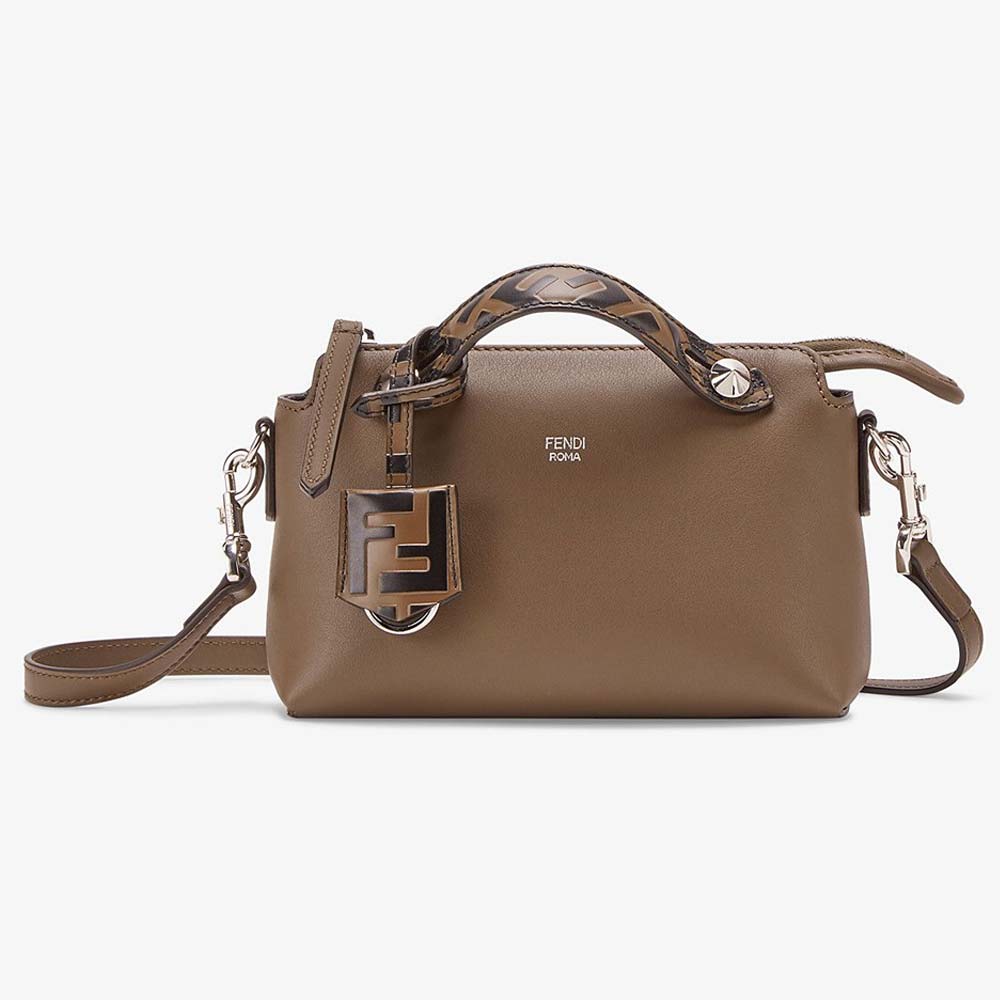 BY THE WAY MINI Small Brown Leather Boston Bag Fendi