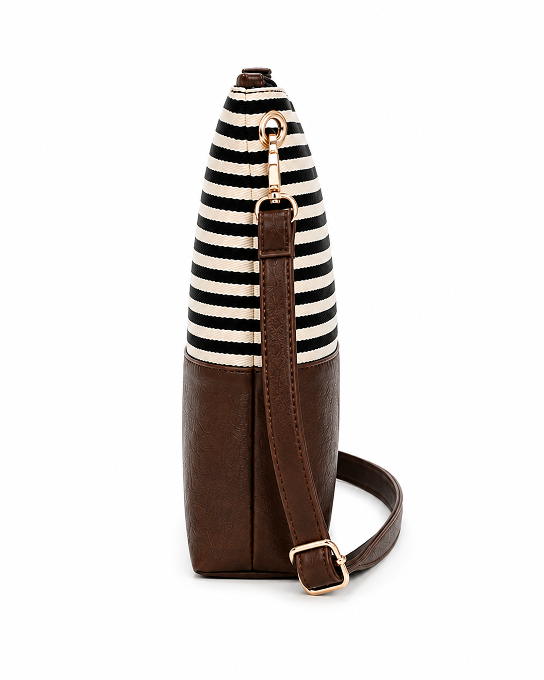 BagAg Woman Striped Canvas Crossbody Shoulder Bag BagAg